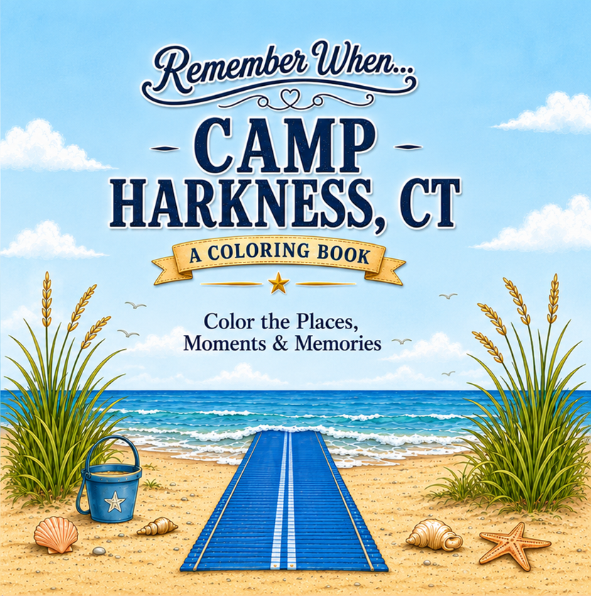 Remember When Camp Harkness, CT coloring book cover
